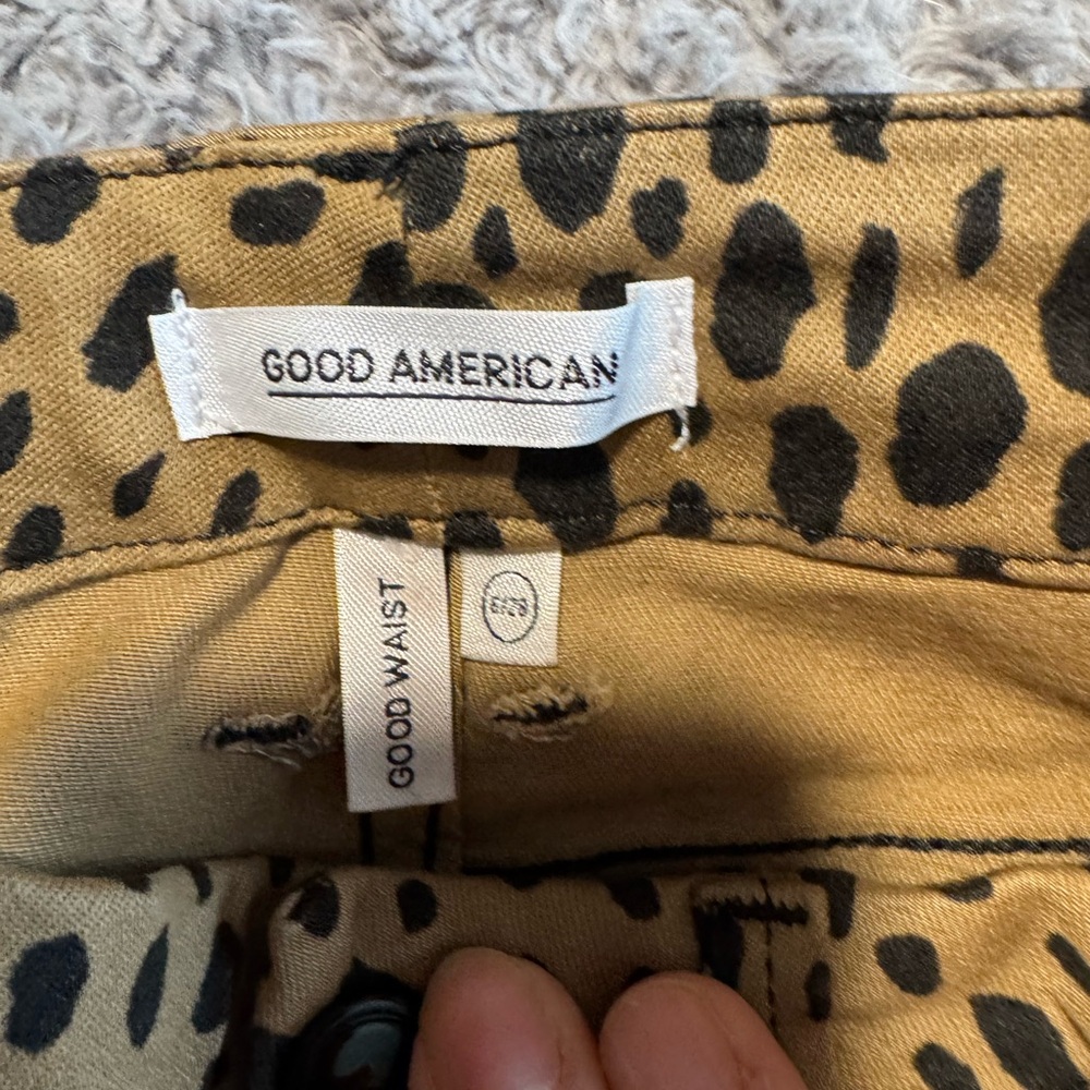 Good American Black and Tan Leopard Print skinny jeans New with tags ♥️